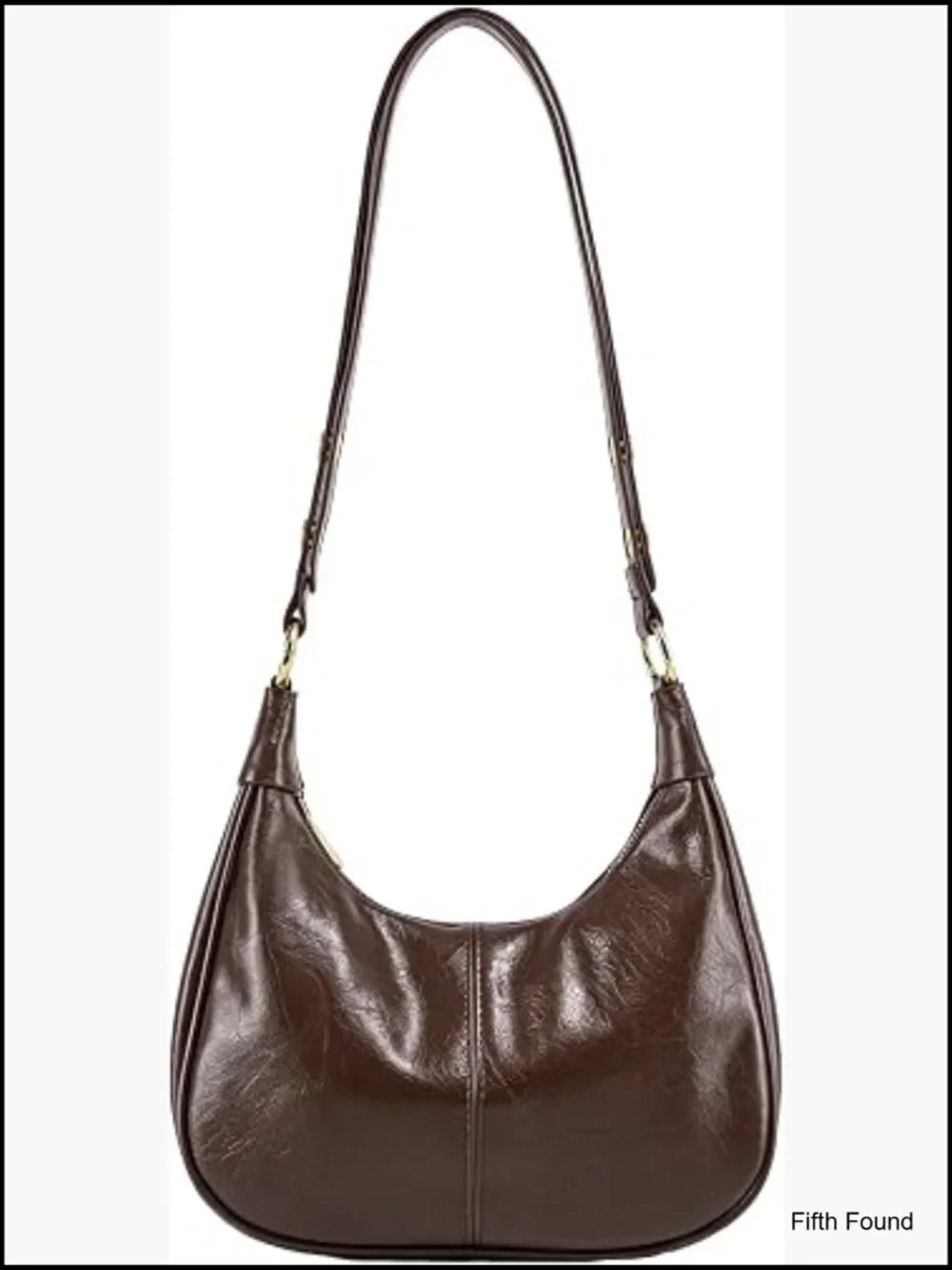Small Crescent Hobo Bag Faux Leather Crossbody Purse